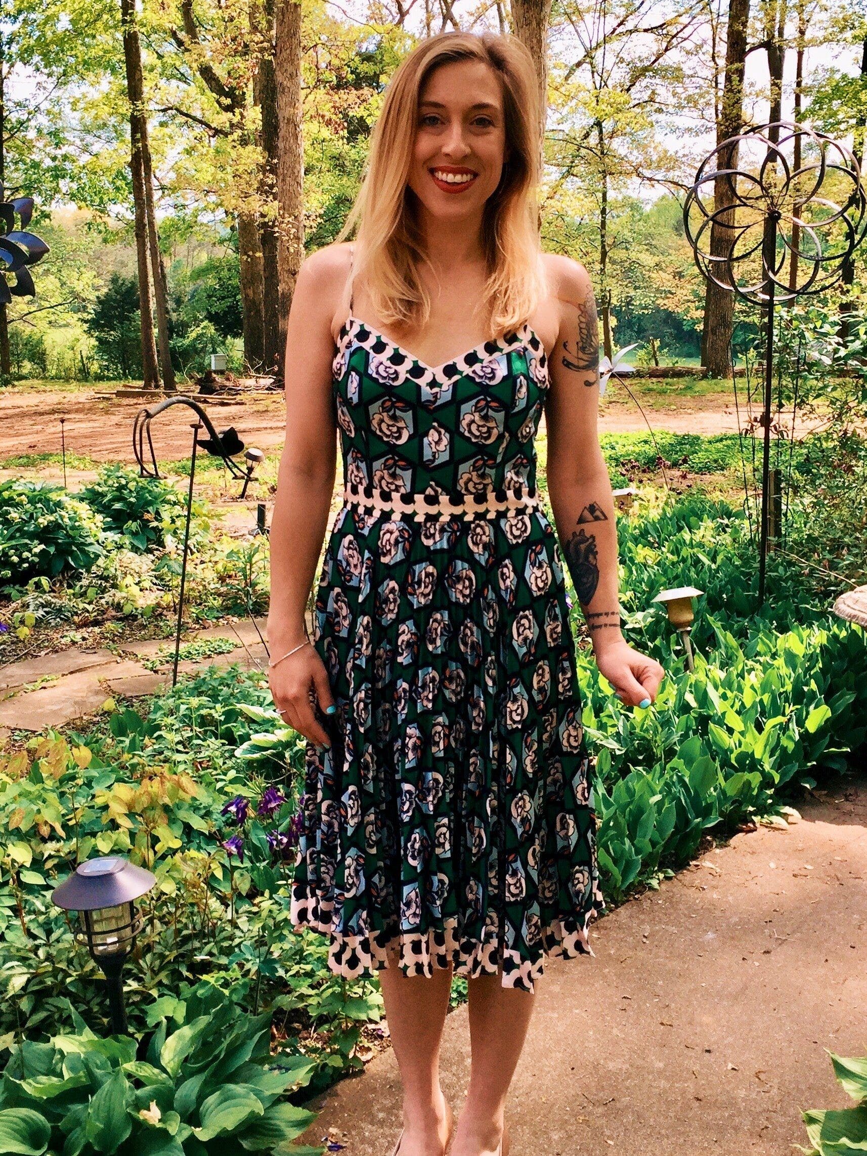 ❀ℳ's Gracy❀Check× Flower Sheer Dress チェックxフラワーシアードレス | msgracy