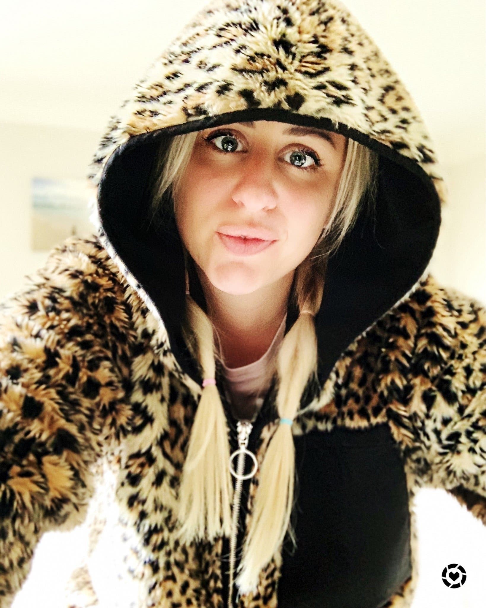 ジャケット・アウター pellicule ladycat fur coat Womens Girls Lolita Faux Fur Fluffy Coat Cat Ear Hooded