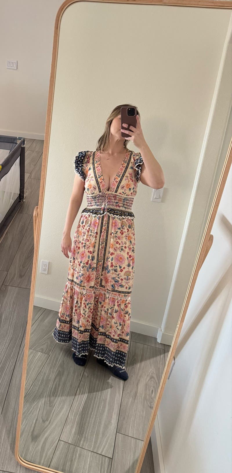 white christmas dresses Farm Rio Superbloom Tapestry Maxi Dress main image 1