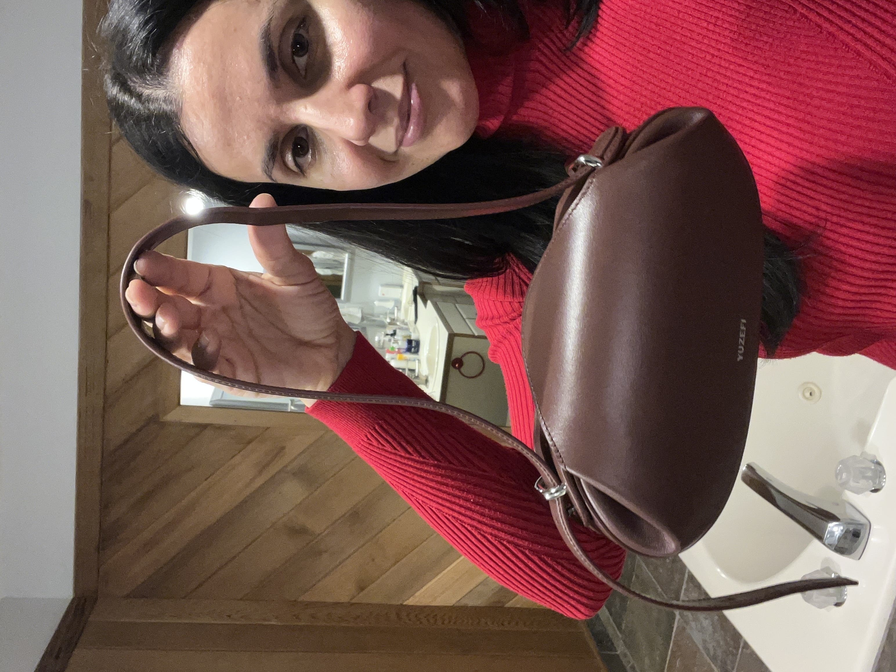 Brown Dinner Roll Bag by Yuzefi | Rent the Runway