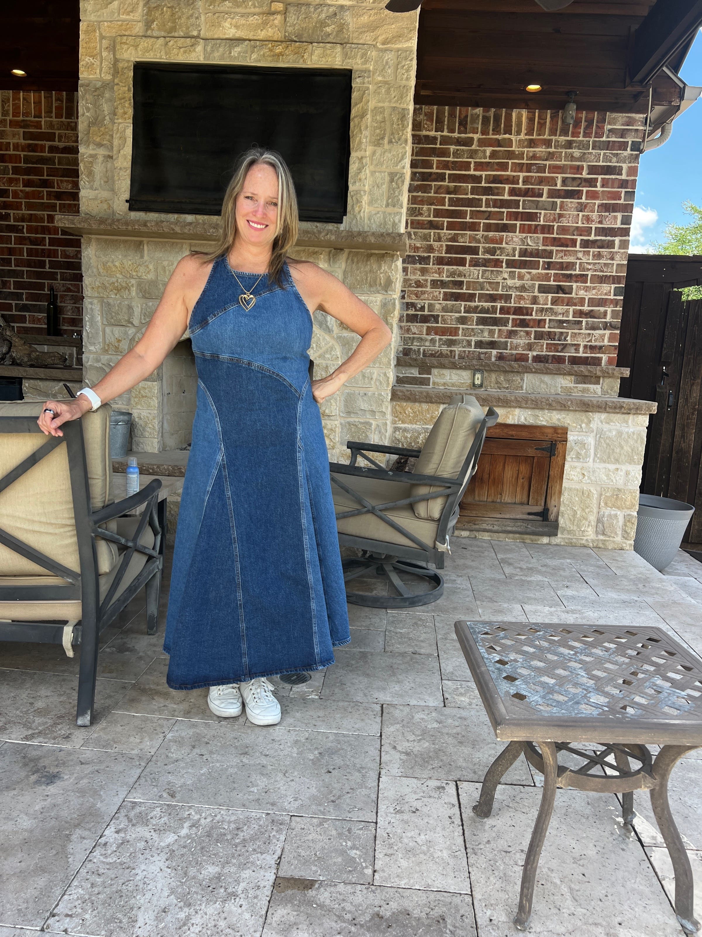 【海外限定】REISSワンピース☆Petite Terra Denim Midi Dress, Reiss Petite Terra Denim Midi Dress in Blue | Lyst