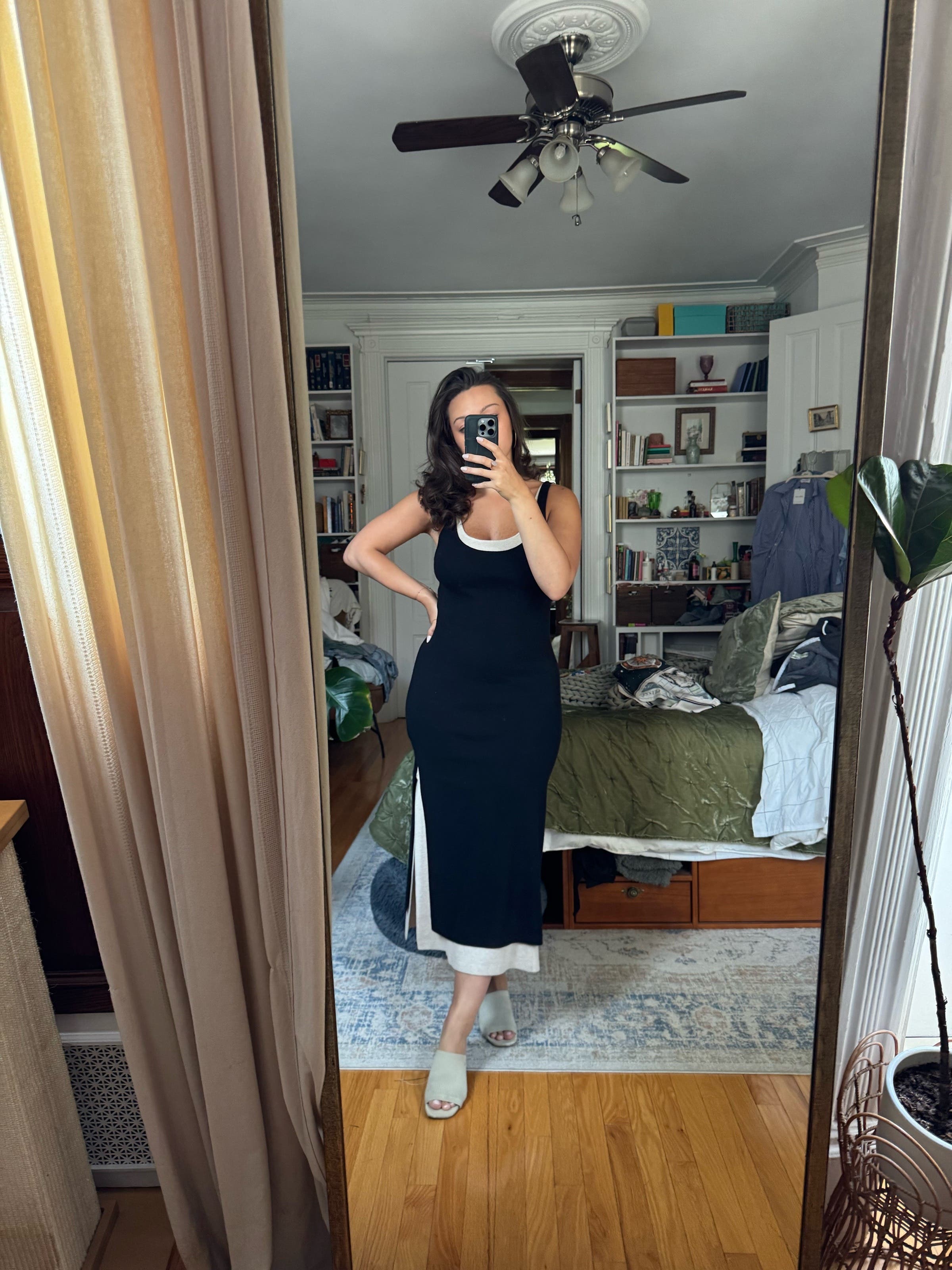 Luxe Cotton Silk Layered Tank Dress by NAADAM | Rent the Runway