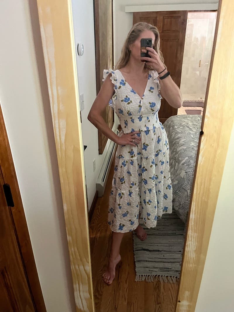 Painterly Bouquet Tiered Midi Dress by kate spade new york