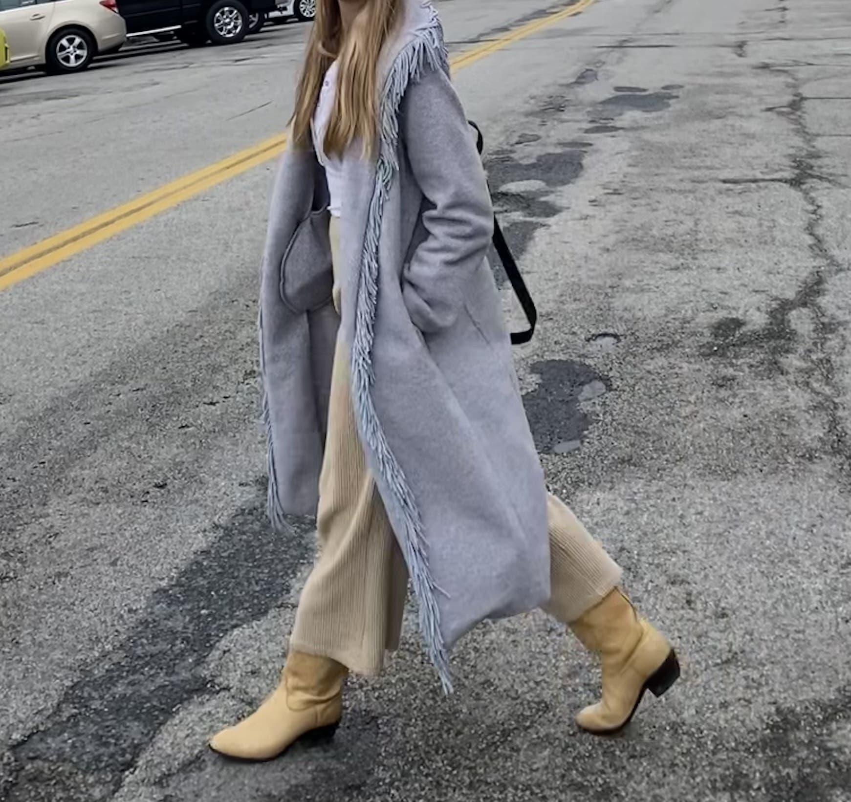 Linda Fringe Coat by Line + Dot | Rent the Runway