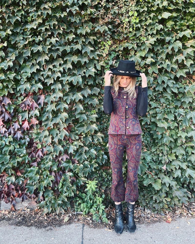 Purple Paisley Vest by Rosetta Getty | Rent the Runway