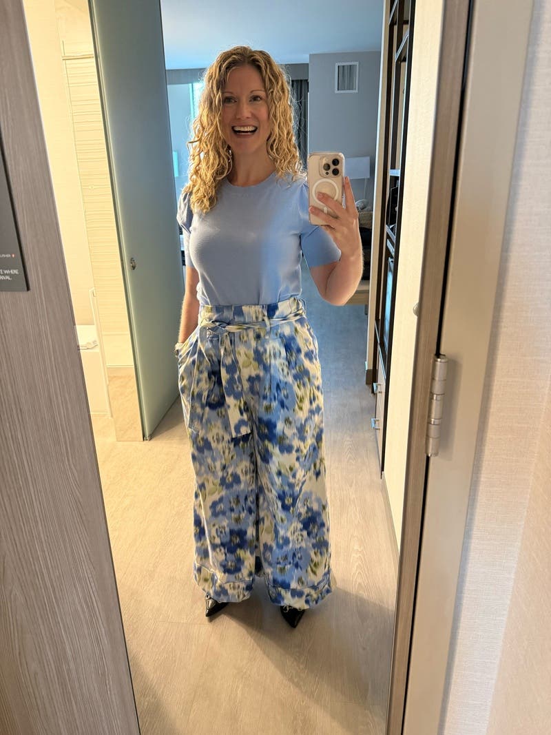 ADAM ET ROPÉ ROLLA'S SAILOR PANT FLORAL Charlie Deep Sea Lotus Pant