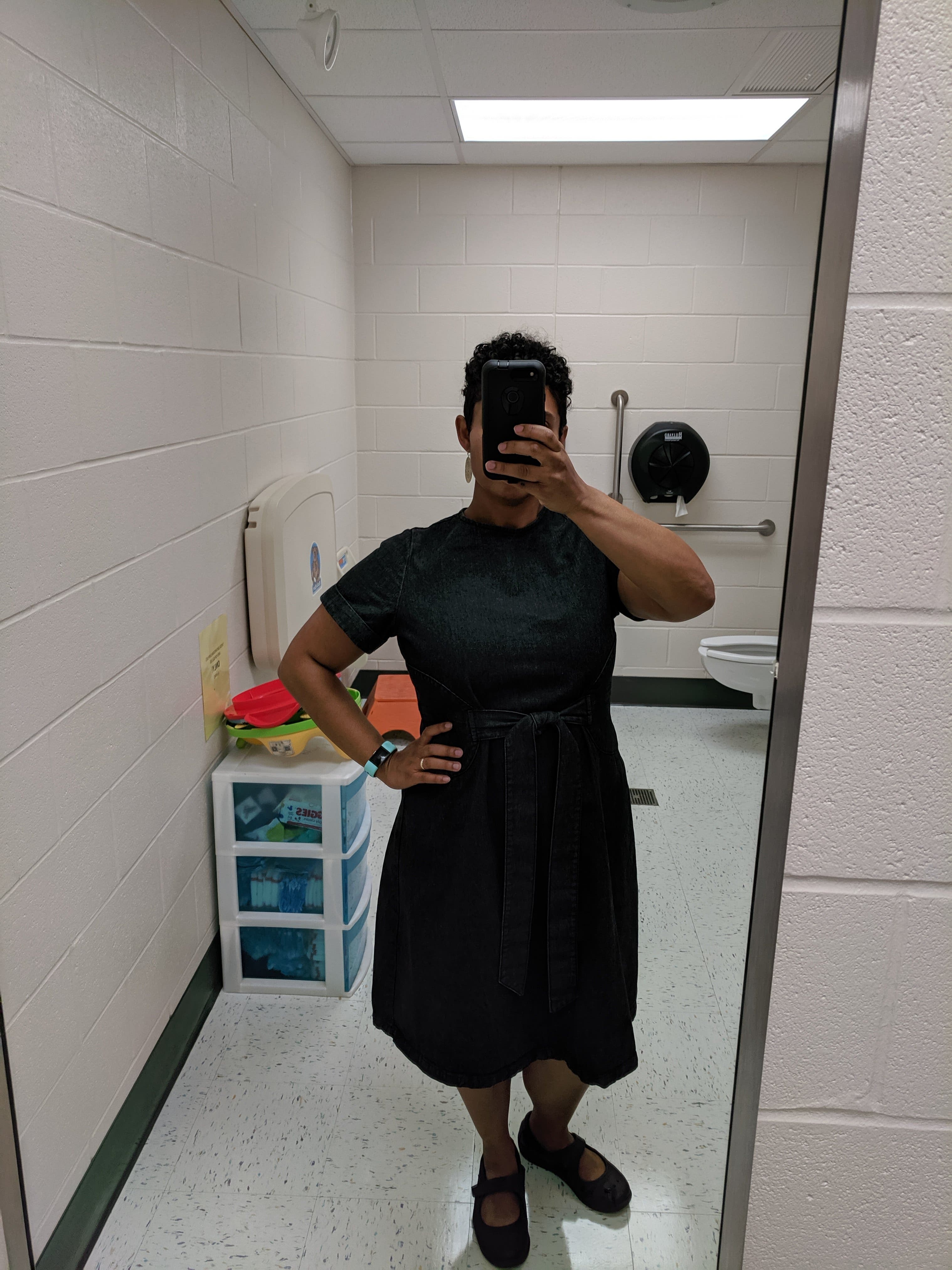 Denim Flare Dress by LOST INK | Rent the Runway