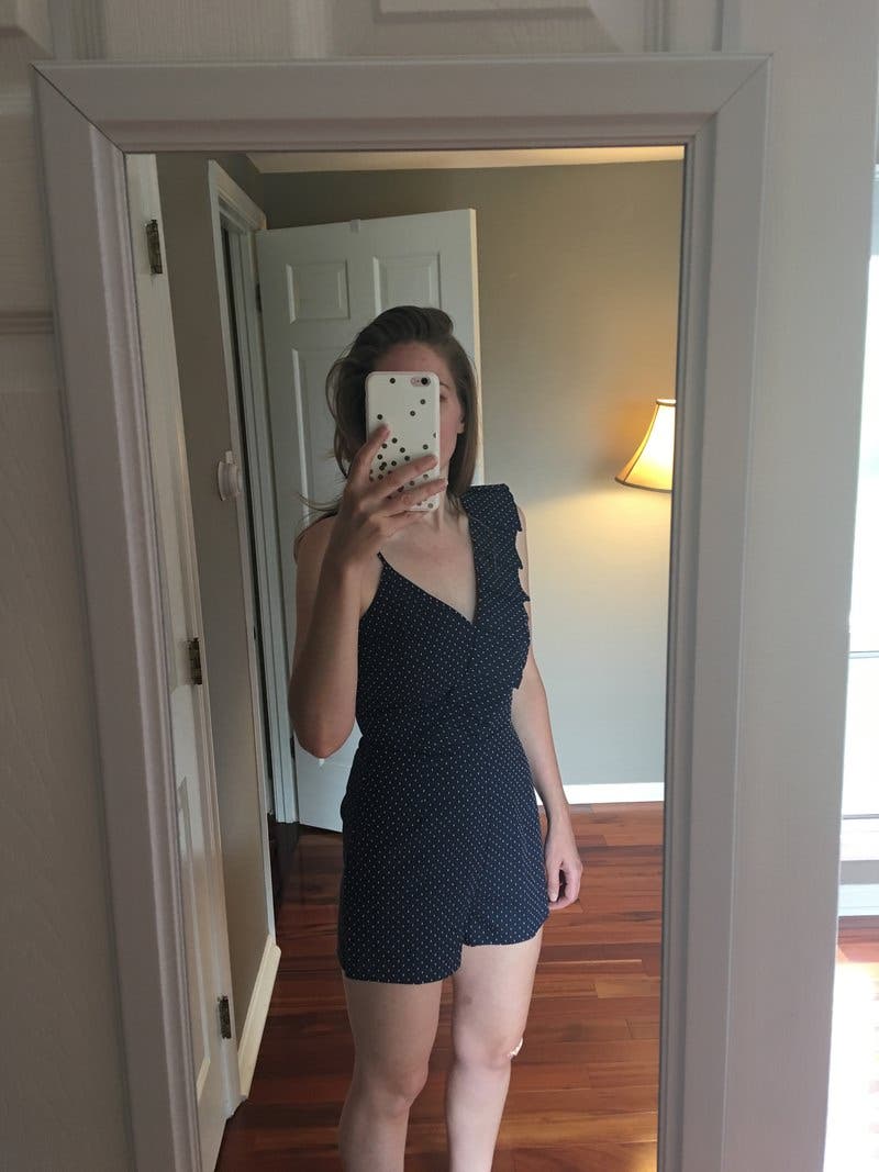 Navy Village Romper by The Fifth Label | Rent the Runway