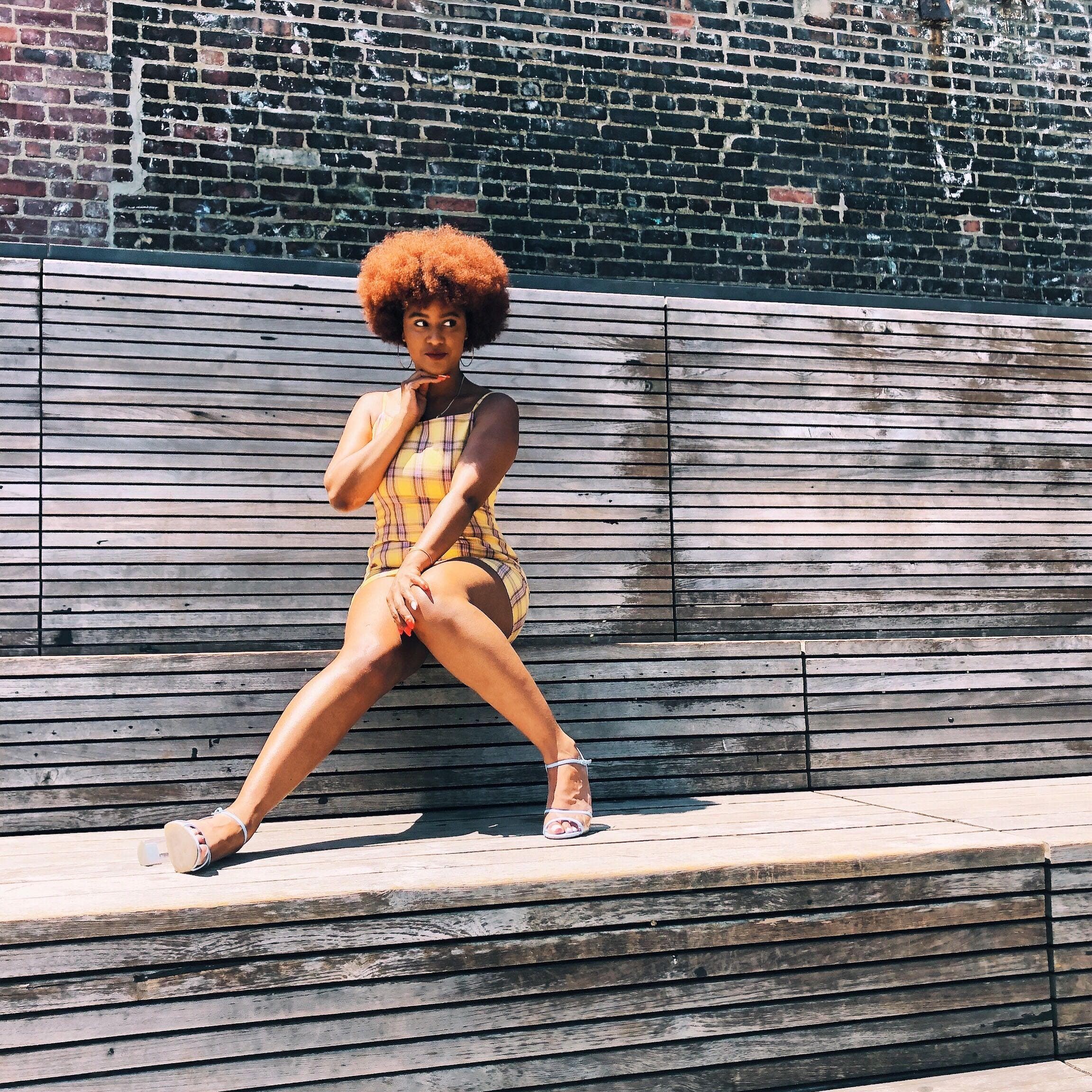 ワンピース andmary Betty layered check dress brown ANDMARY】Betty layered check dress