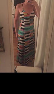 Spring 2016 Mara Hoffman Rainbow Bird Caftan Halter Unworn Dress