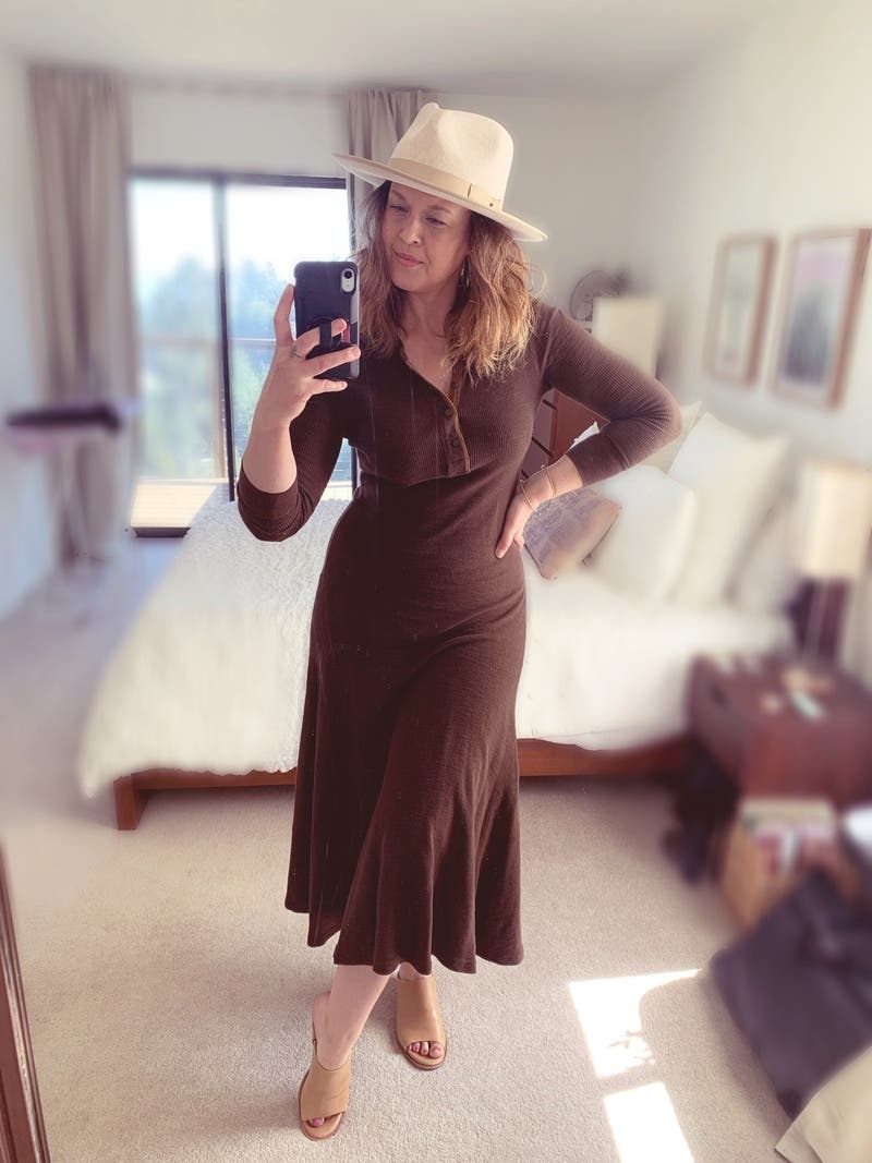 [BEENTRILL]★POLO OVERFIT LONG DRESS Theory Stretch Wool Knee-Length Polo Dress - Dresses