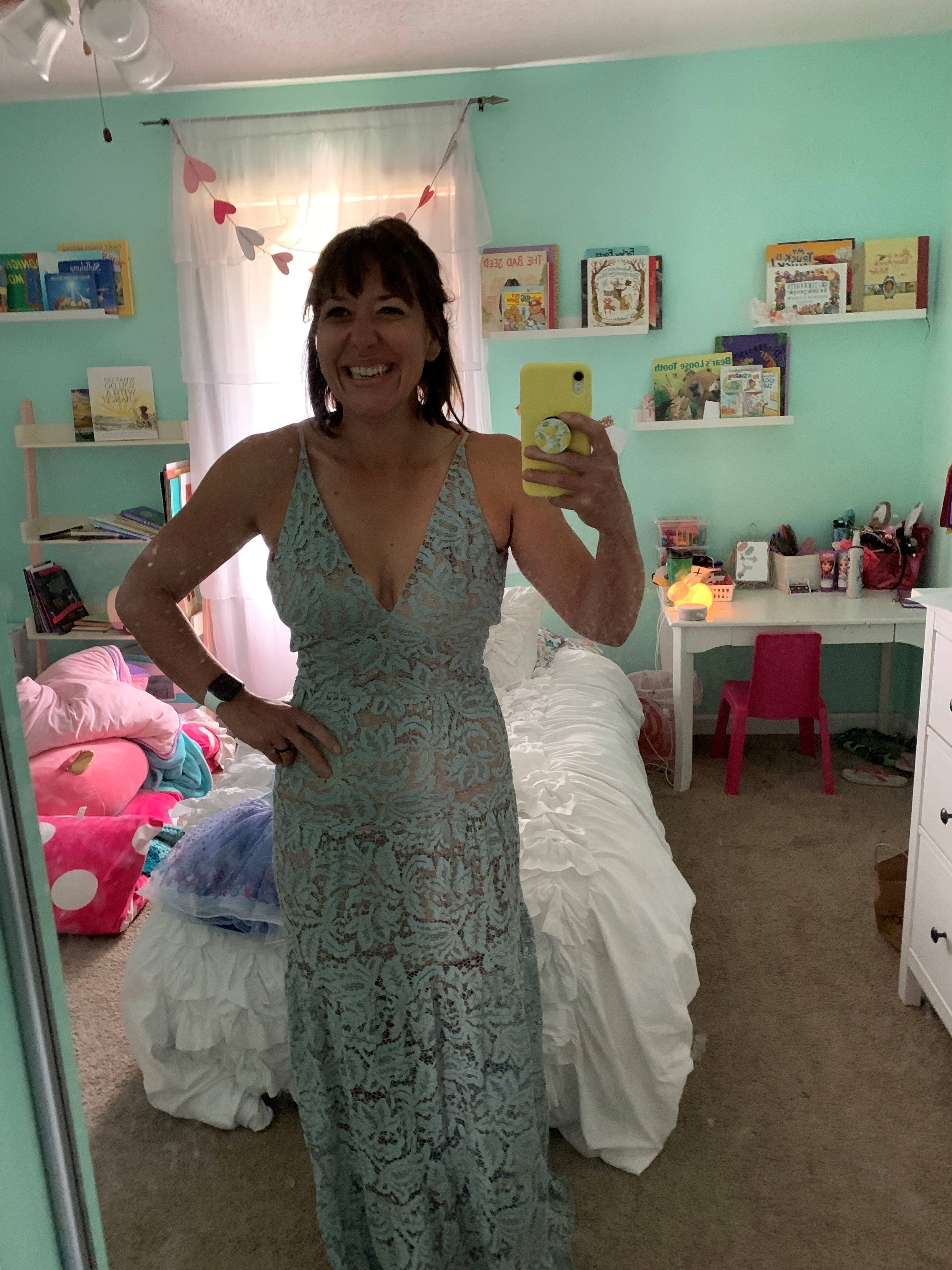 Blue Melina Lace Maxi by Dress The Population | Rent the Runway