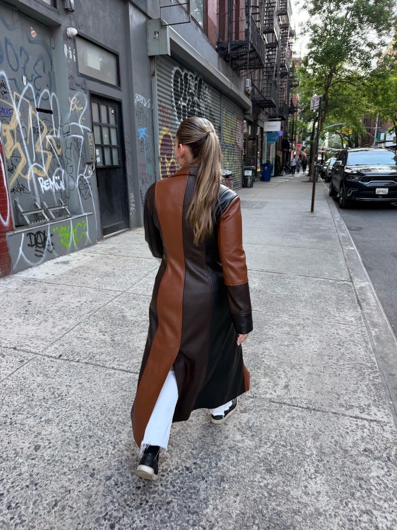 Patchwork Faux Leather Coat by Ronny Kobo x RTR | Rent the Runway