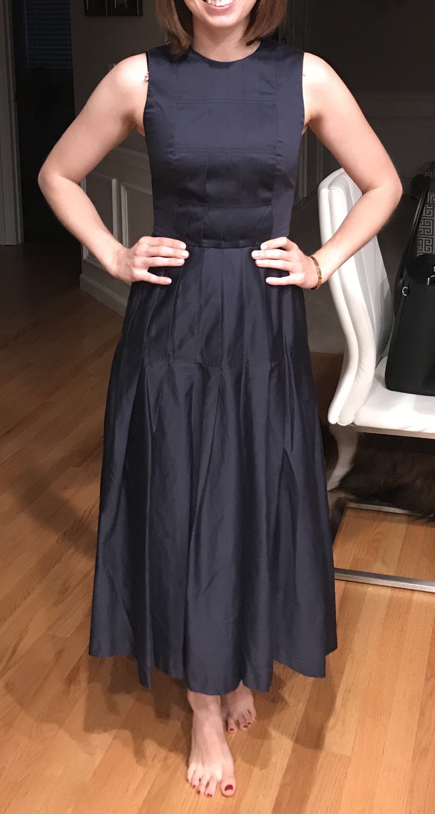 Navy Lianne Midi Dress by L.K. Bennett | Rent the Runway