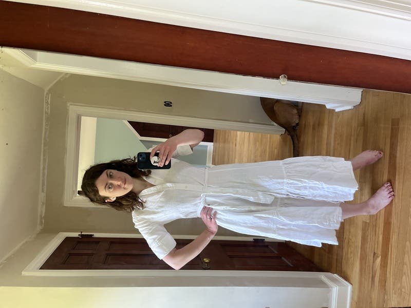 White Short Sleeve Day Dress by Polo Ralph Lauren | Rent the
