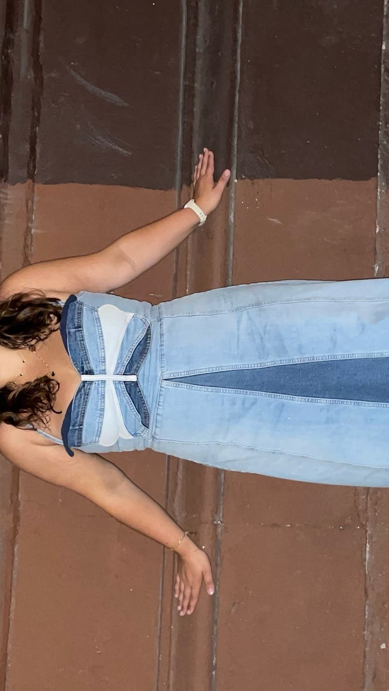 Denim Multitoni And Riserva Dress by RED Valentino | Rent