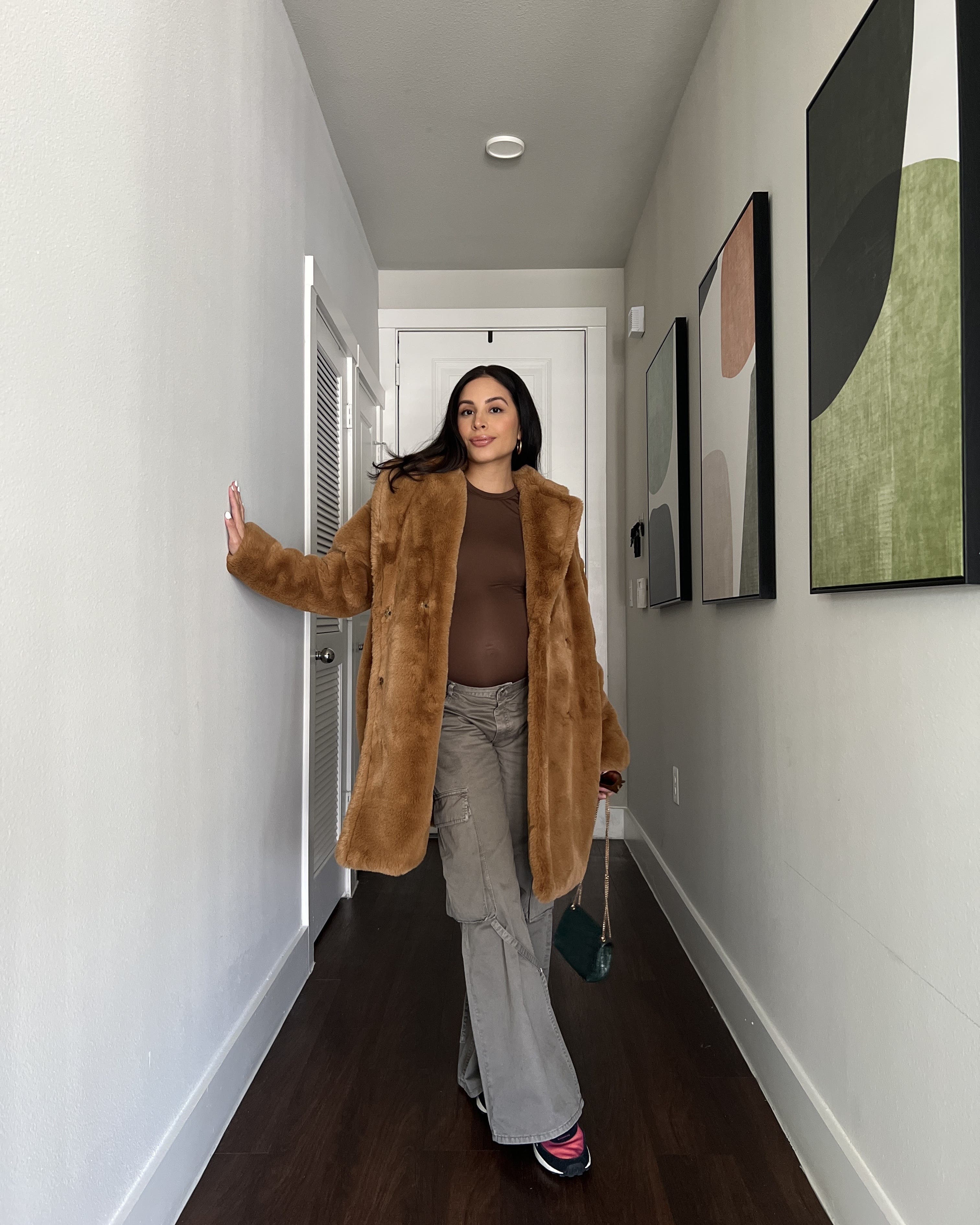 Faux Fur Maternity Coat by Emilia George | Rent the Runway