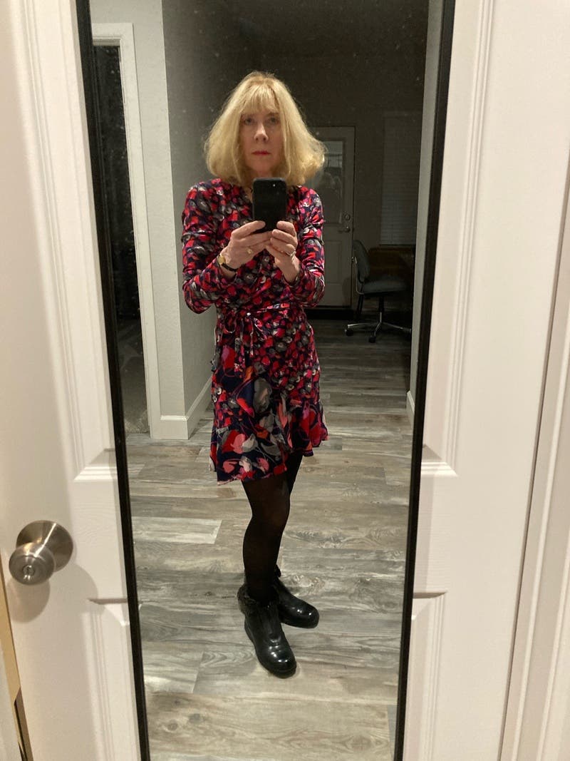 Diane von Furstenberg レッドラップドレス DIANE Von FASTENBERG ダイアンDVF プリントラップドレス（DIANE