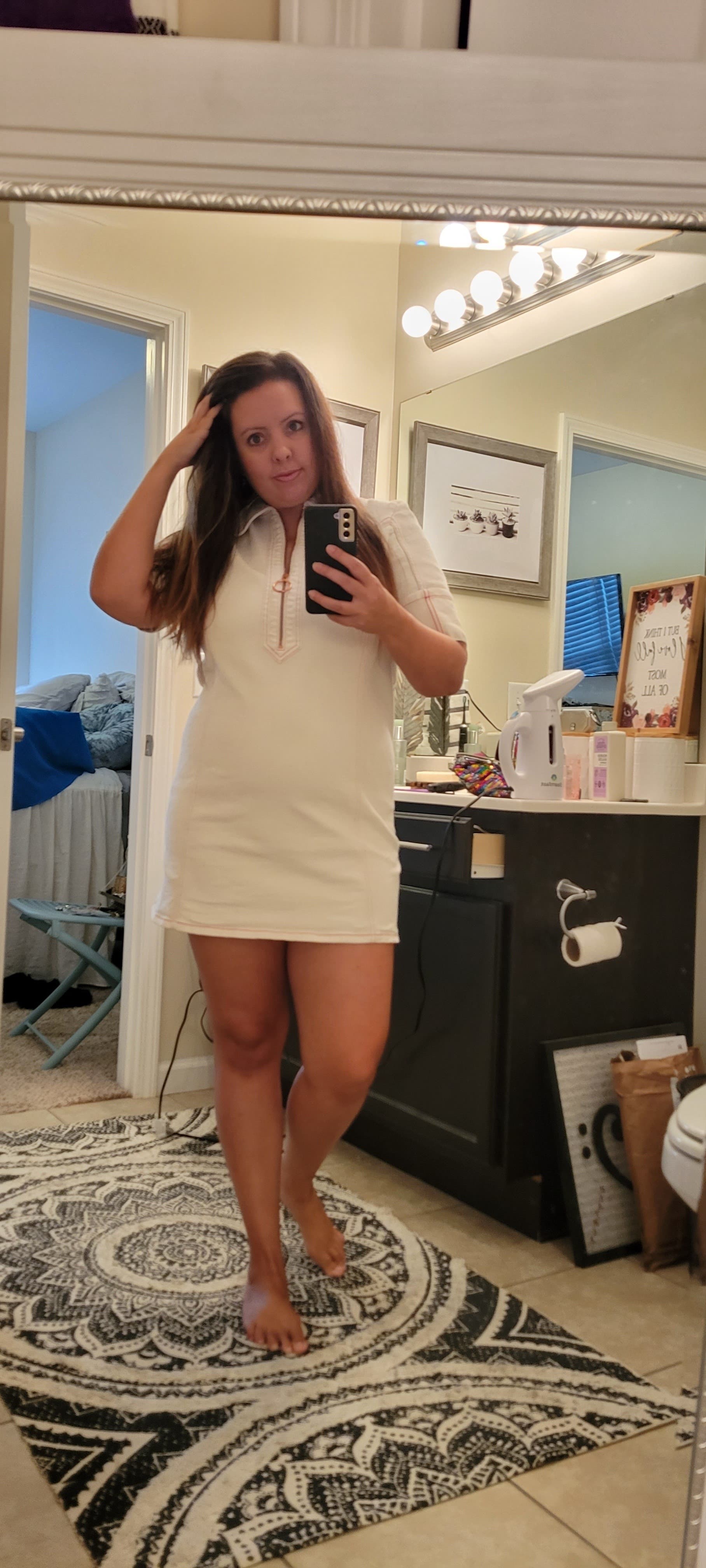 chloe white denim dress Chlo - White Sleeveless Denim Shirt Dress