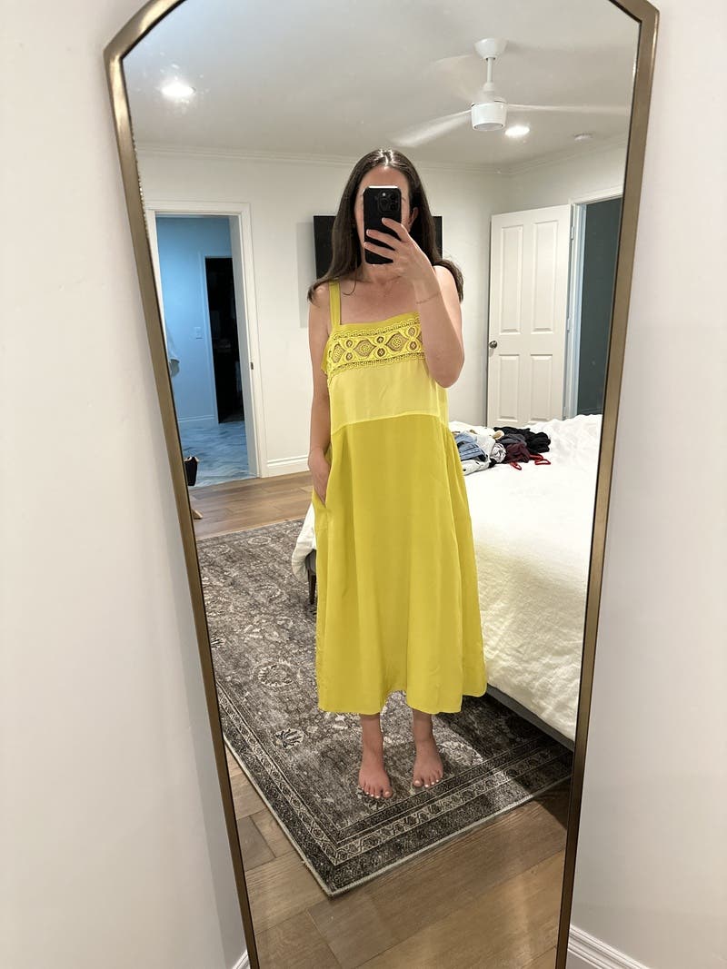 Yellow Midi Dress by Maison Margiela | Rent the Runway