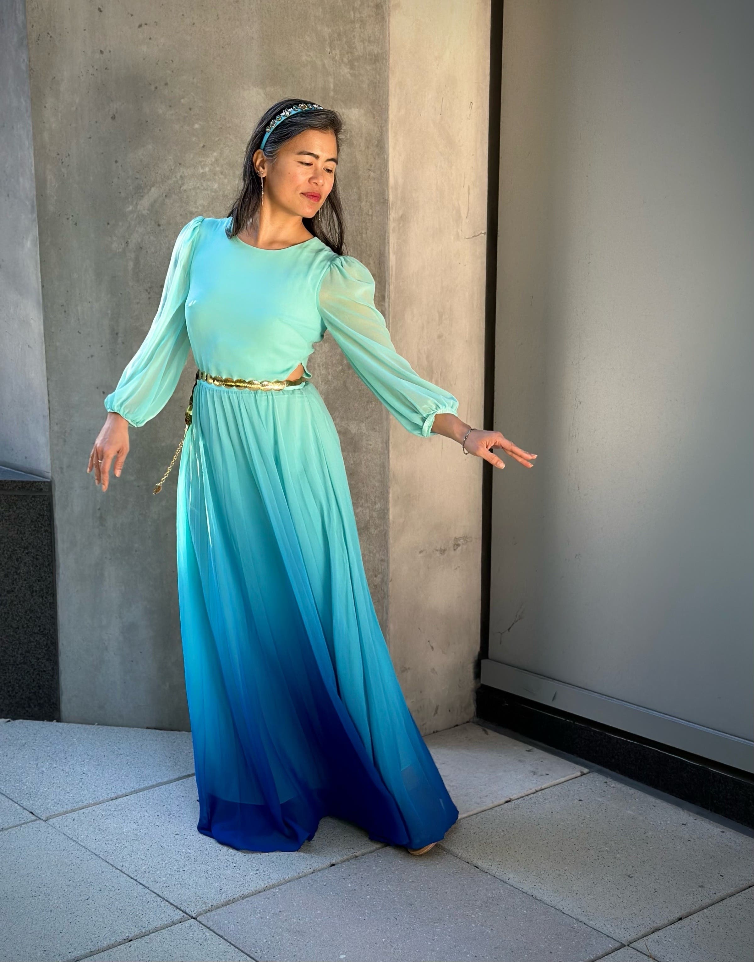 Morgan Pleated Ombre Maxi by Rachel Rachel Roy Rent the Runway