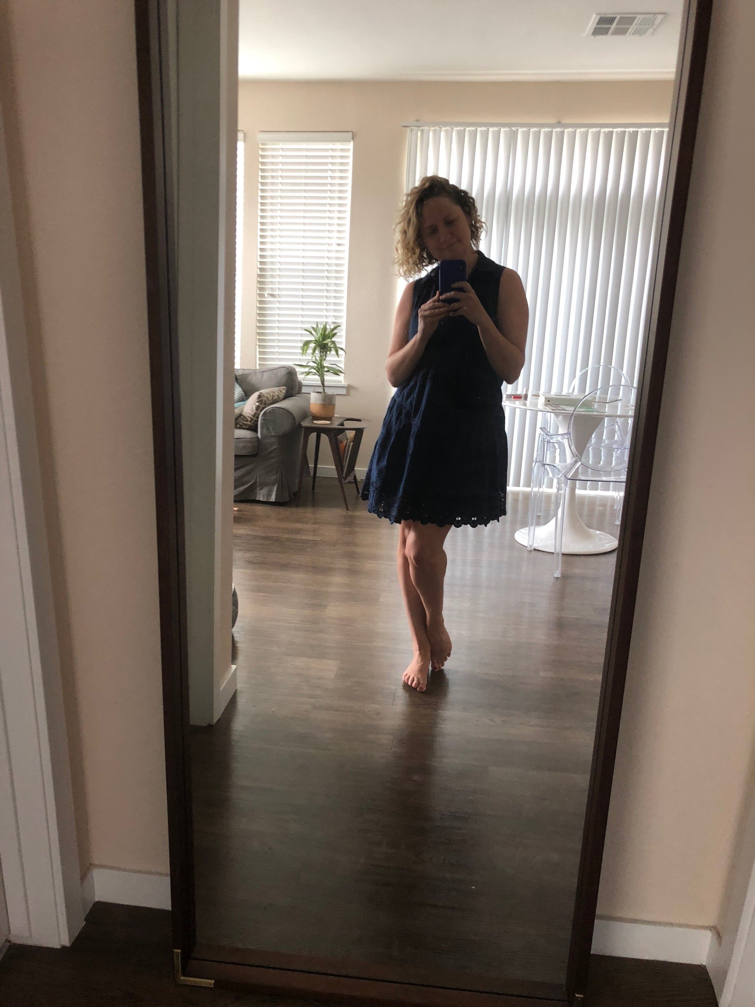 DIANE VON FURSTENBERG★100％シルク/半袖シャツ/フリル【レディースL/10/紺/ネイビー】◆BG627 DIANE VON FURSTENBERG 100％シルク/半袖シャツ/フリル