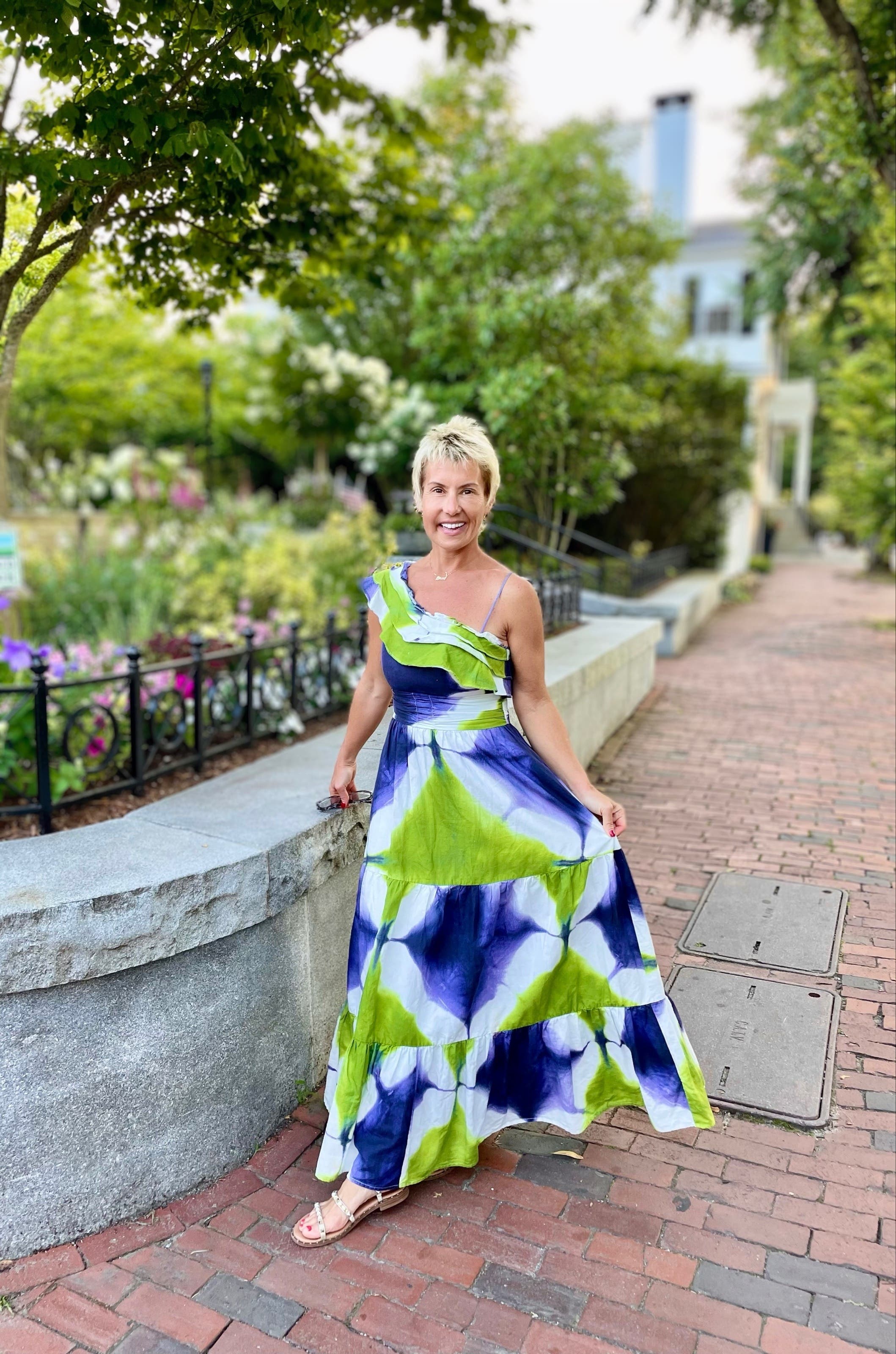 【国内発送】Blue Life★Tie Dye Bachelorette Dress.ワンピ Bay Twist Dress - Paradise Blossom Floral | Faherty Brand