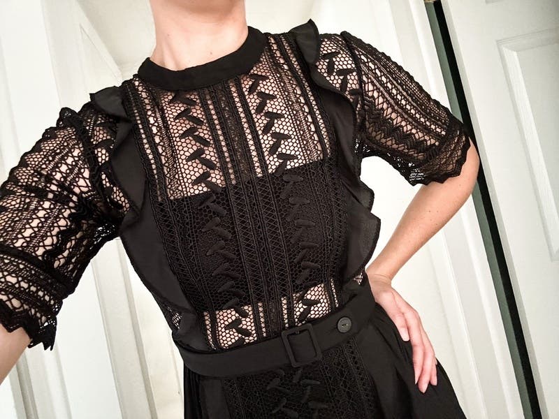 Geometric Lace Dress by Self-Portrait | Rent the Runway