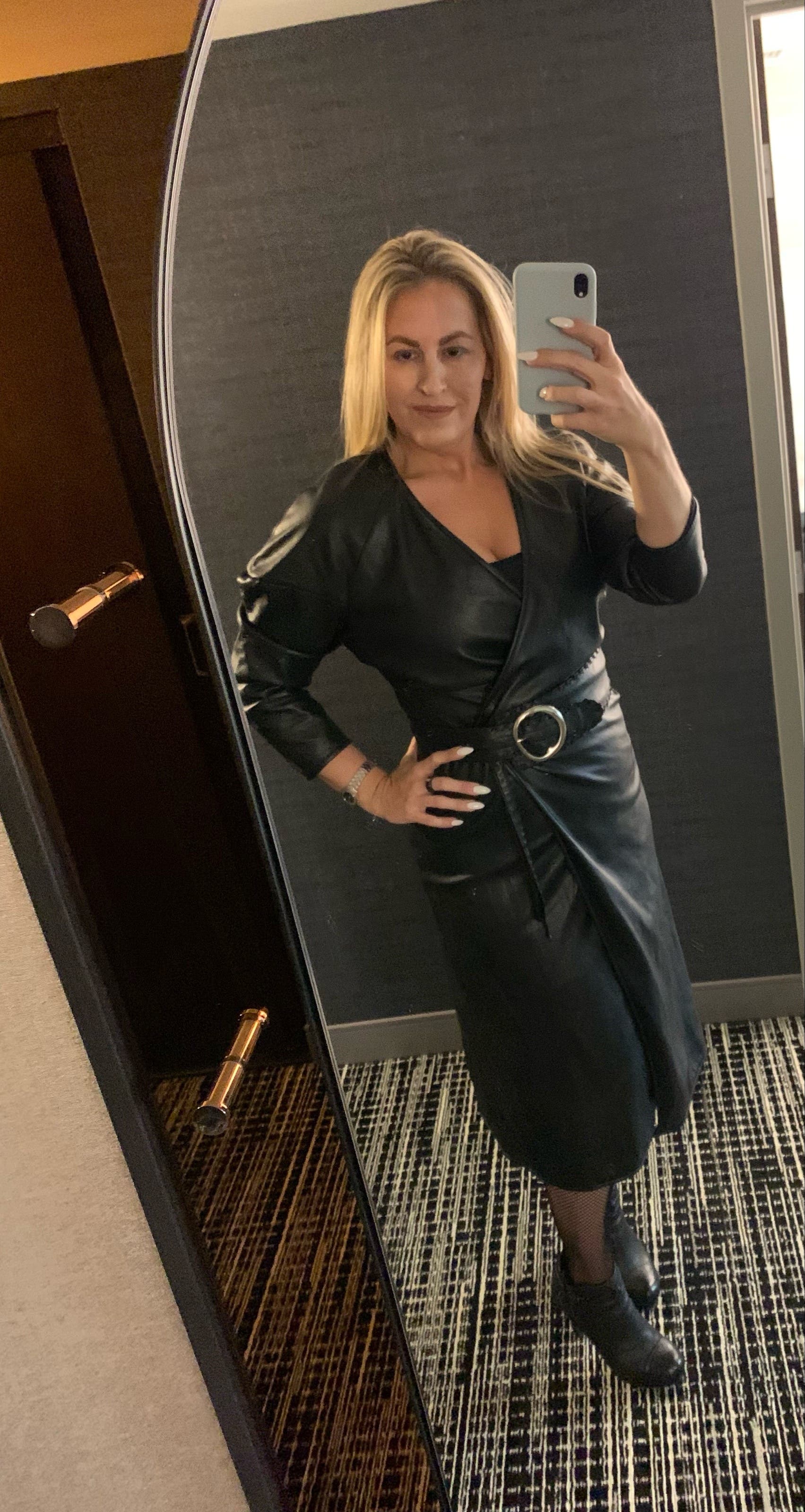 スカート IMVAL Frill Leather Dress クーザ IMVAL / Frill Leather