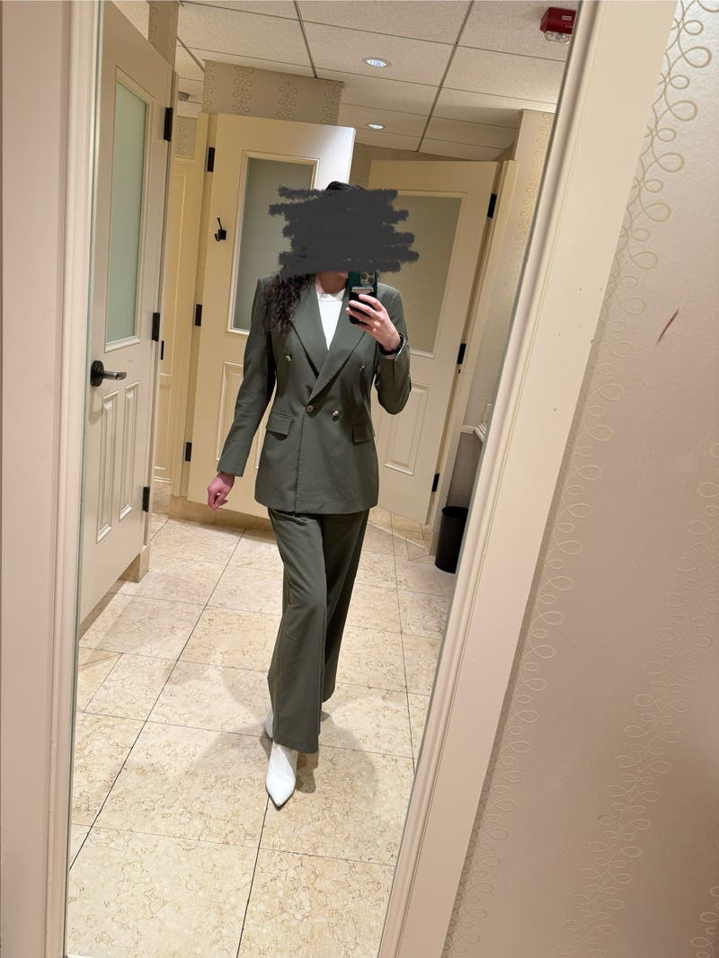 Olive Green Blazer by Maje | Rent the Runway