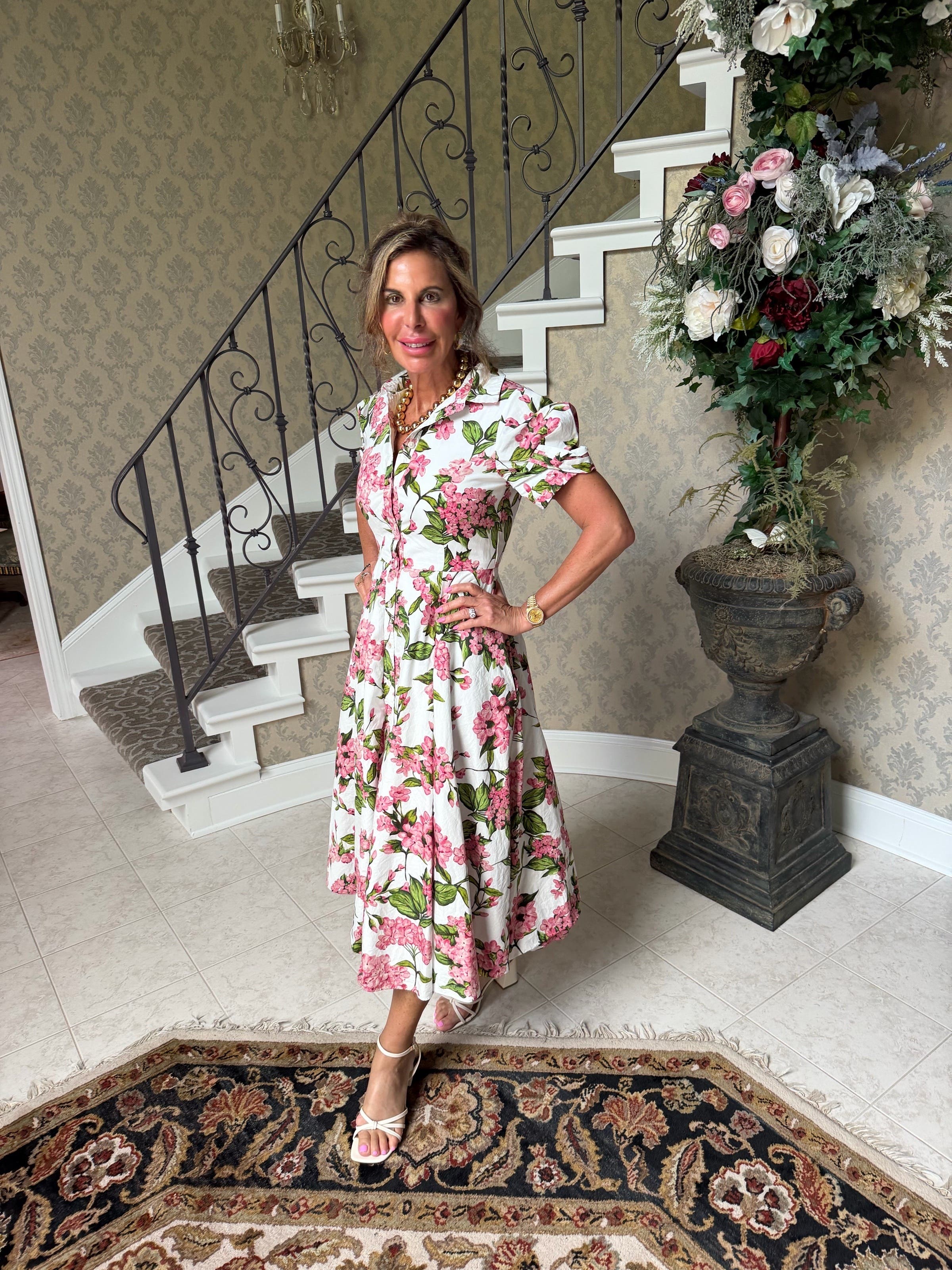 Violet Floral Midi Dress by Ted Baker London | Rent the Runway