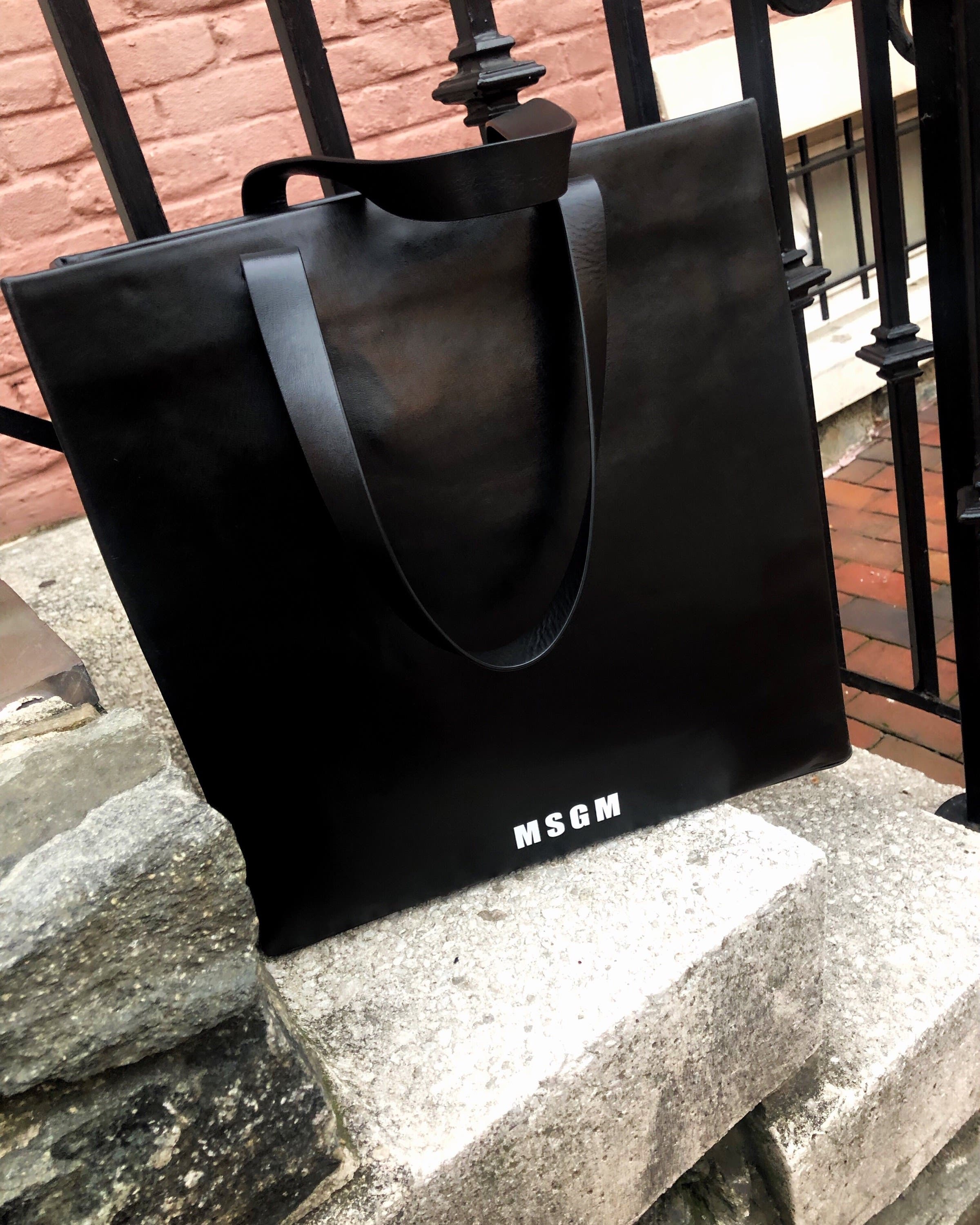 Black Borsa Donna Tote by MSGM Handbags | Rent the Runway