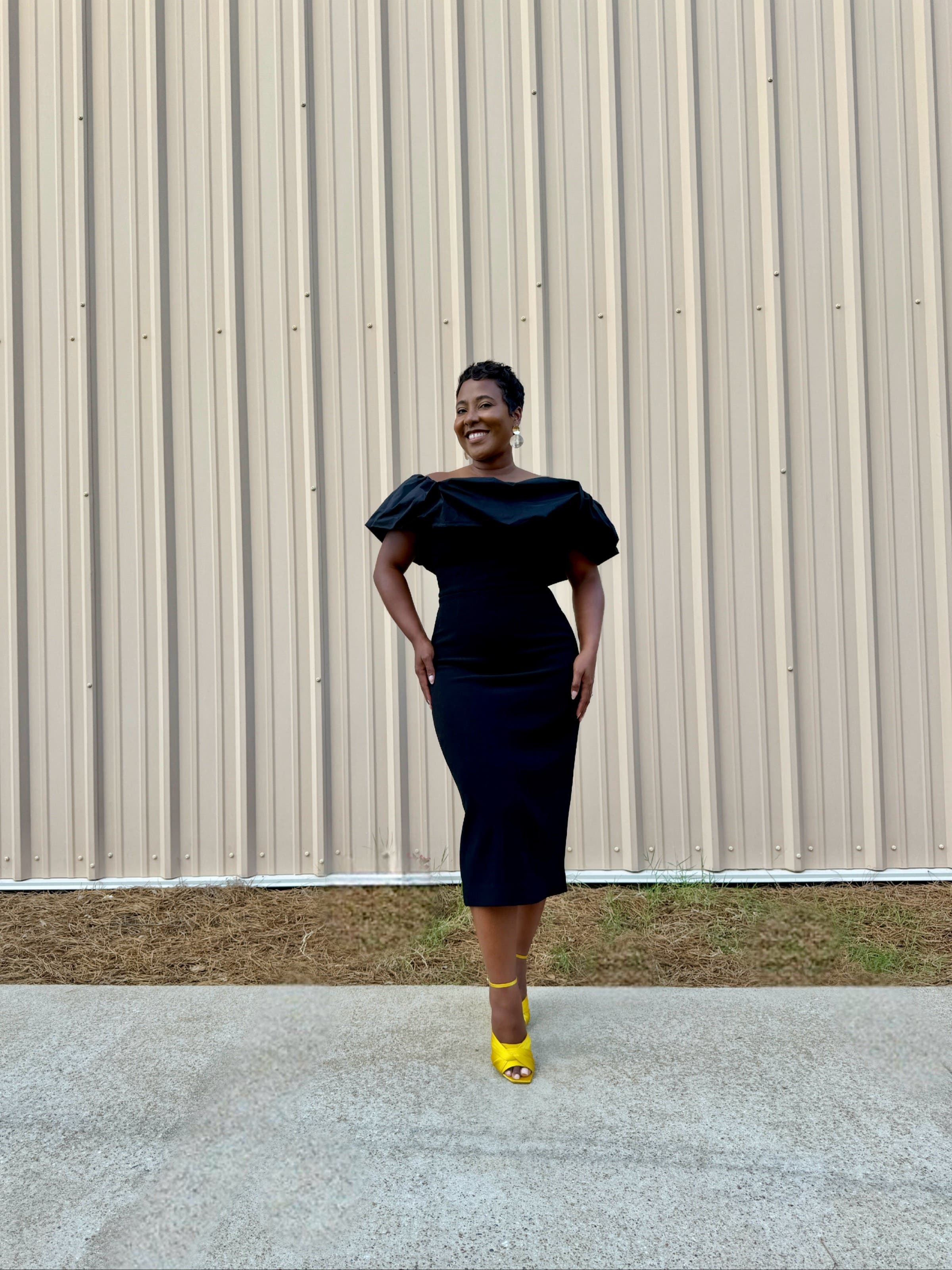 【REBECCA VALLANCE】RUFFO MIDI DRESS リボン カットアウト Benette Short Sleeve Gown – Rebecca Vallance