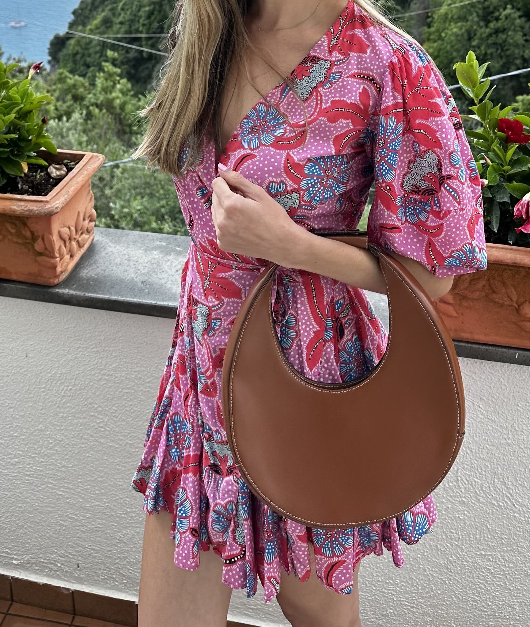 Tan Moon Bag by Staud Accessories | Rent the Runway