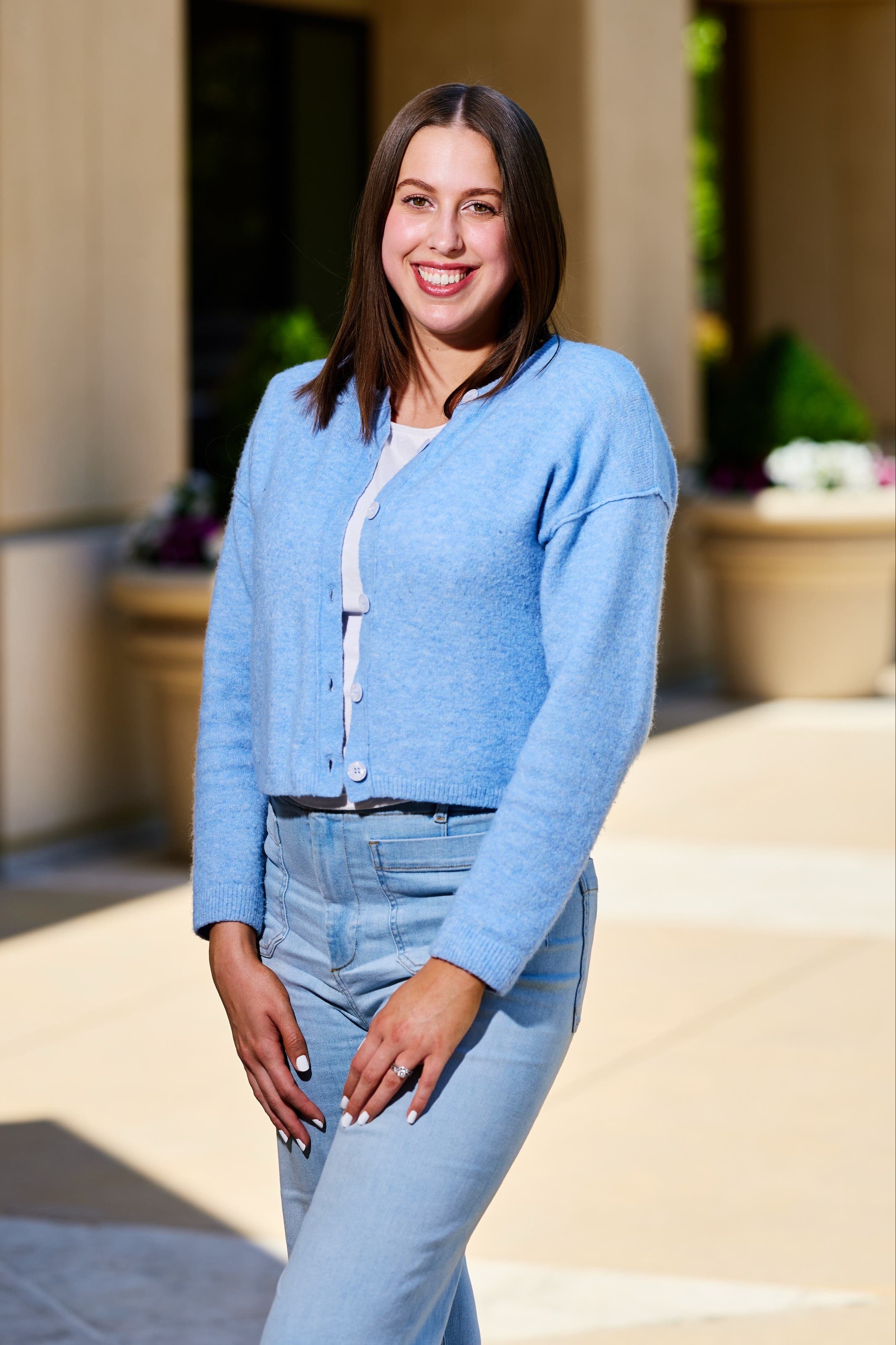 Blue Crewneck Cardigan by Derek Lam 10 Crosby x RTR | Rent the Runway