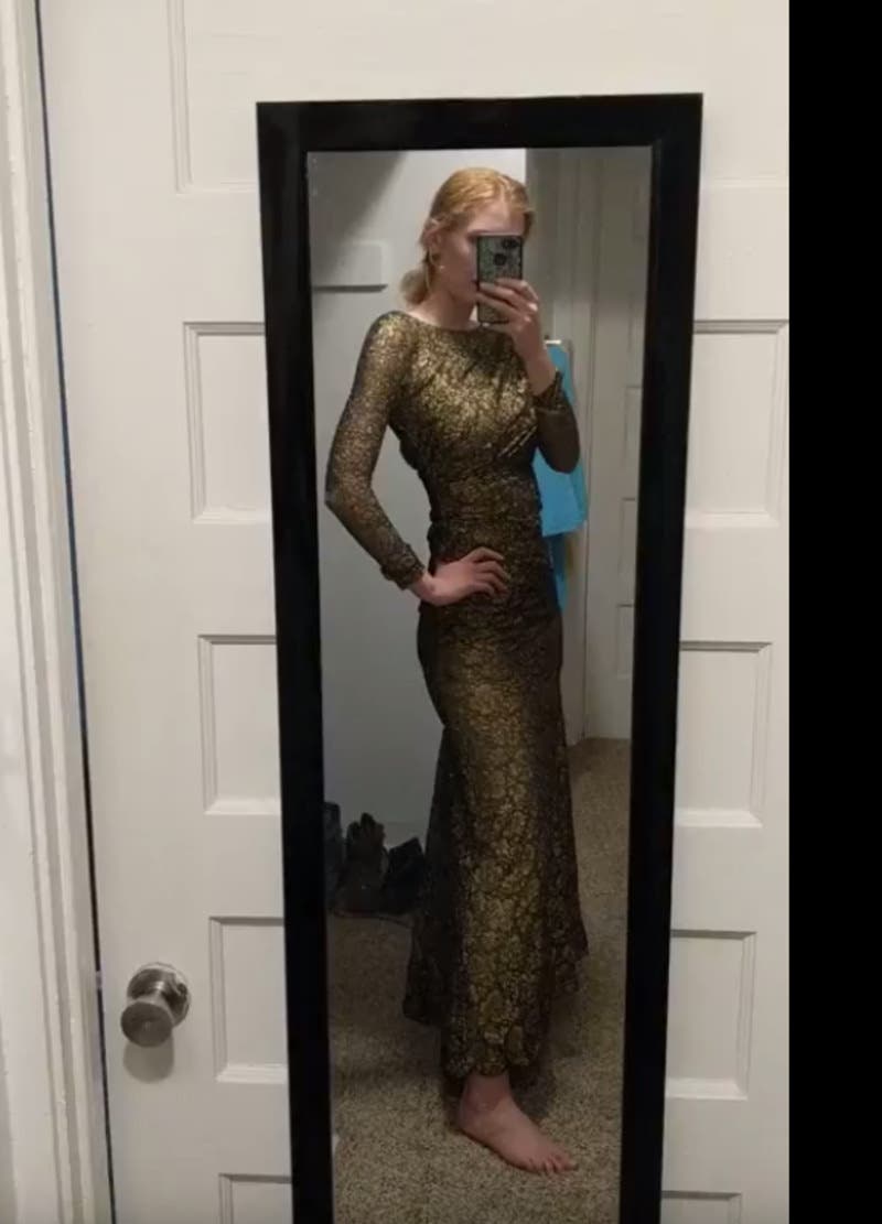 Gold Idol Gown by Carmen Marc Valvo | Rent the Runway