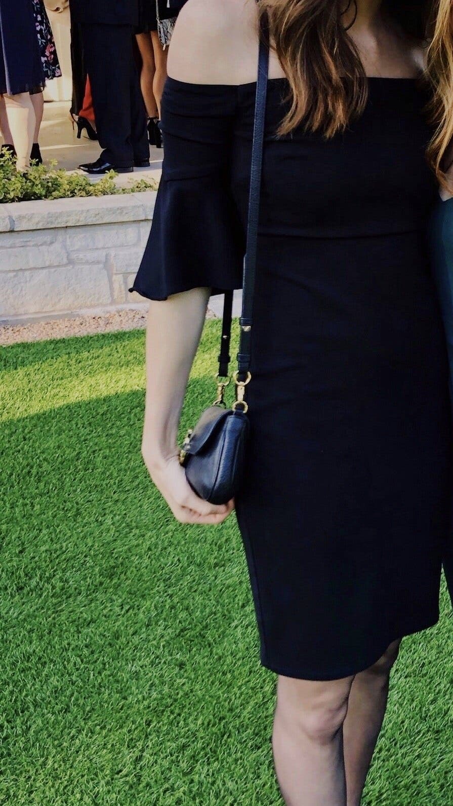 Black Bell Sleeve Cocktail Dress by Laundry by Shelli Segal | Rent the  Runway