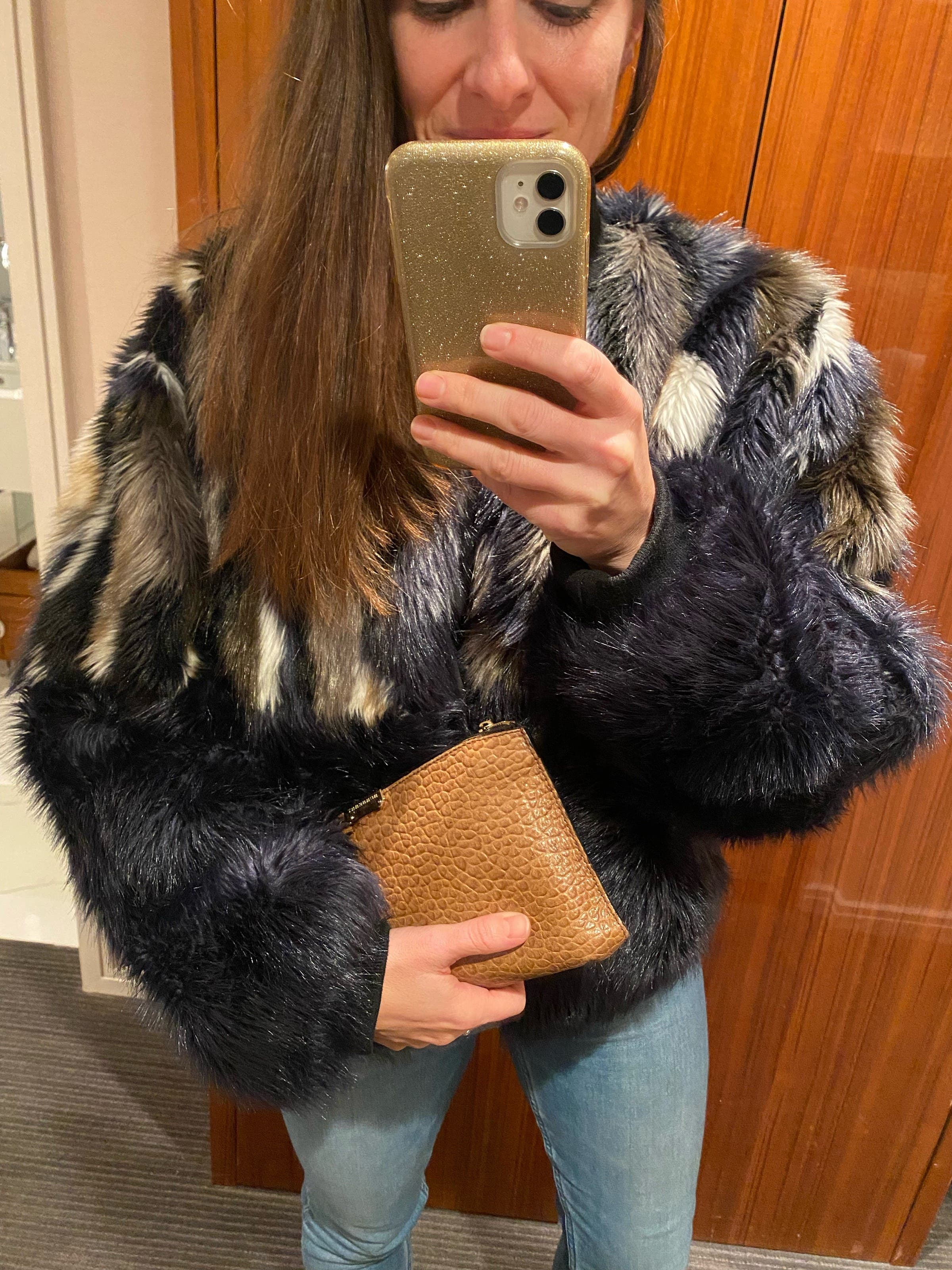 ジャケット SUNNEI FW22 JACKET WITH FAUX FUR (CRTWXOUW006_DEN005DKD) Black Jacket with faux fur Junya Watanabe Comme des Garçons